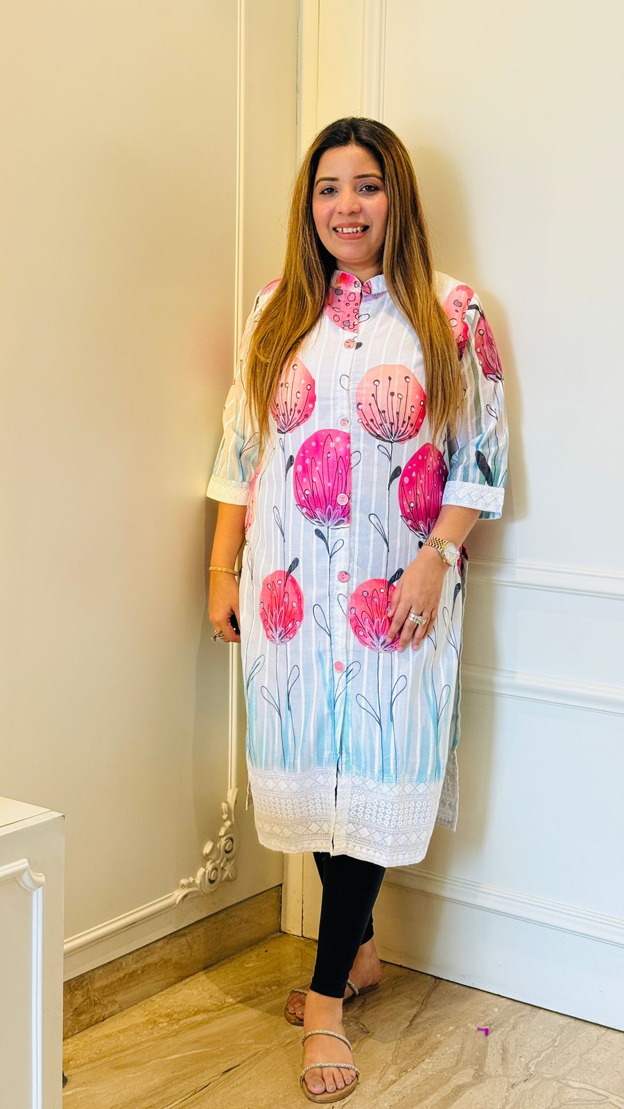 Inaaya Luxe Handwork Kurta (Pink)